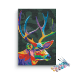 Deer Abstract Paint by Numbers Kit
