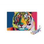 Tiger Face Abstract Paint by Numbers Kit
