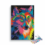 Wolf Head Abstract DIY Paint By Numbers kit