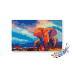 Elephants In Jungle Paint By Numbers kit