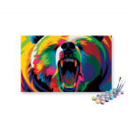Bear Screeming Paint By Numbers kit