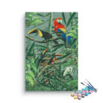Birds and Monkey In Jugle Paint by Numbers Kit
