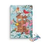 Birds In a Bird House Paint by Numbers Kit