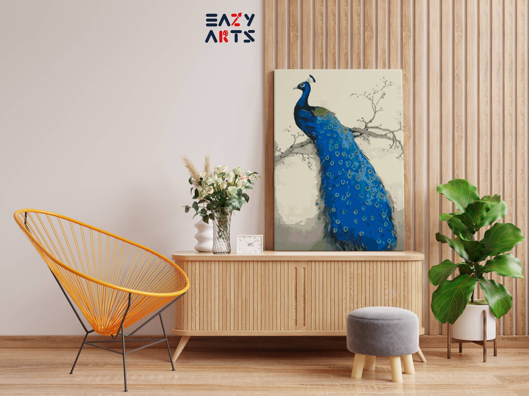 Peacock Paint by Numbers Kit - Image 2