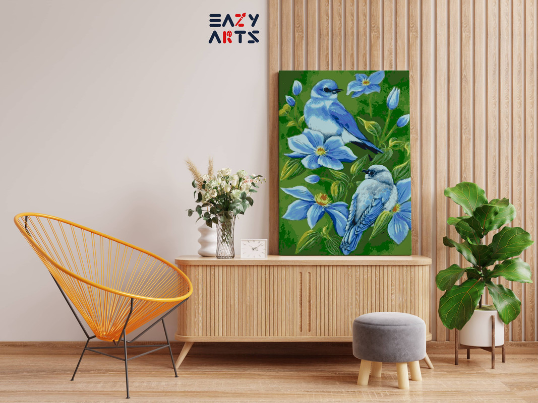 Birds Couple Paint by Numbers Kit - Image 2