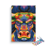 Bull Abstract Paint By Numbers kit