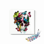 Butterfly on Skull Paint By Numbers Kit