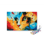 Cat Face Abstract Paint By Numbers kit