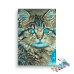 Cat Golden Paint by Numbers Kit