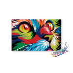 Cat Abstract Closeup Paint By Numbers kit