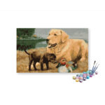Dog, Puppy and Duck Paint by Numbers Kit