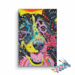 Dog Colorful Paint By Numbers kit