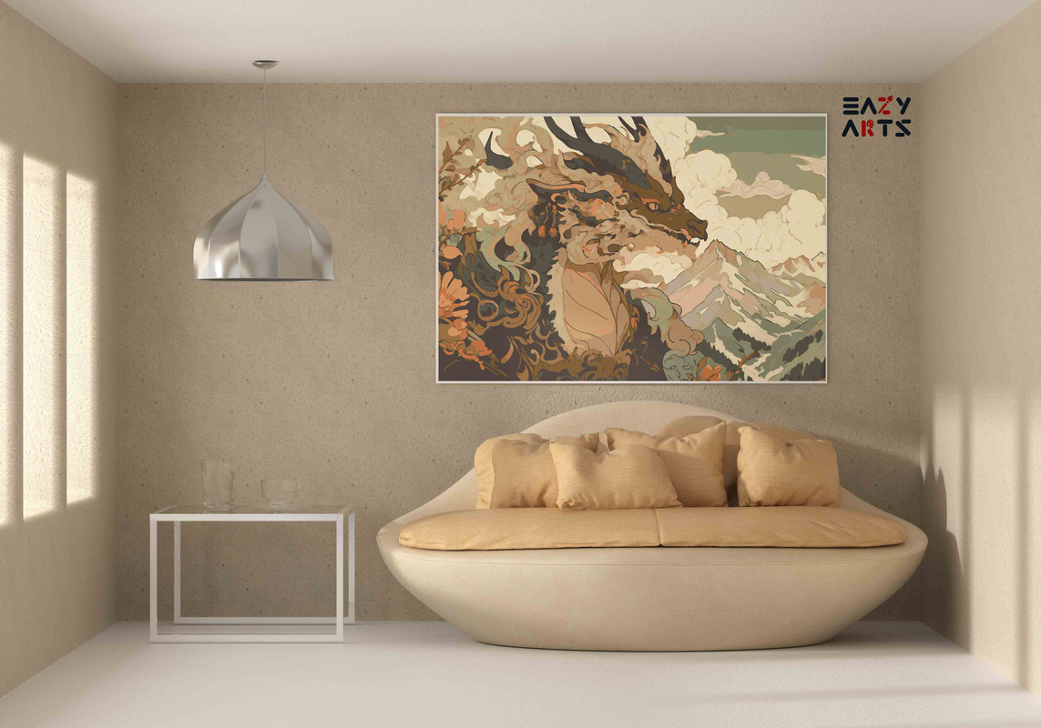 Dragon Angry Paint by Numbers Kit - Image 2