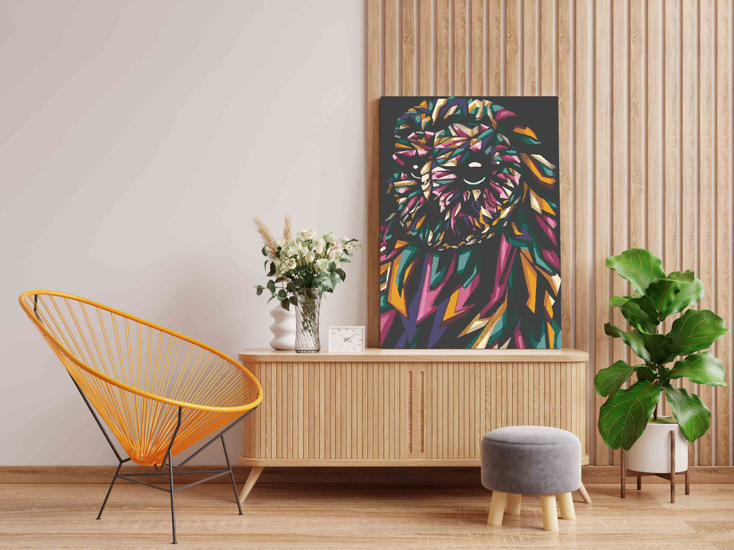 Abstract Of Owl Paint by Numbers Kit - Image 2