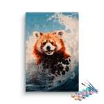 Baby bear in water Paint by Numbers Kit