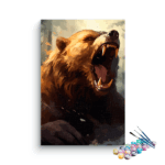 Bear Screaming Paint by Numbers Kit