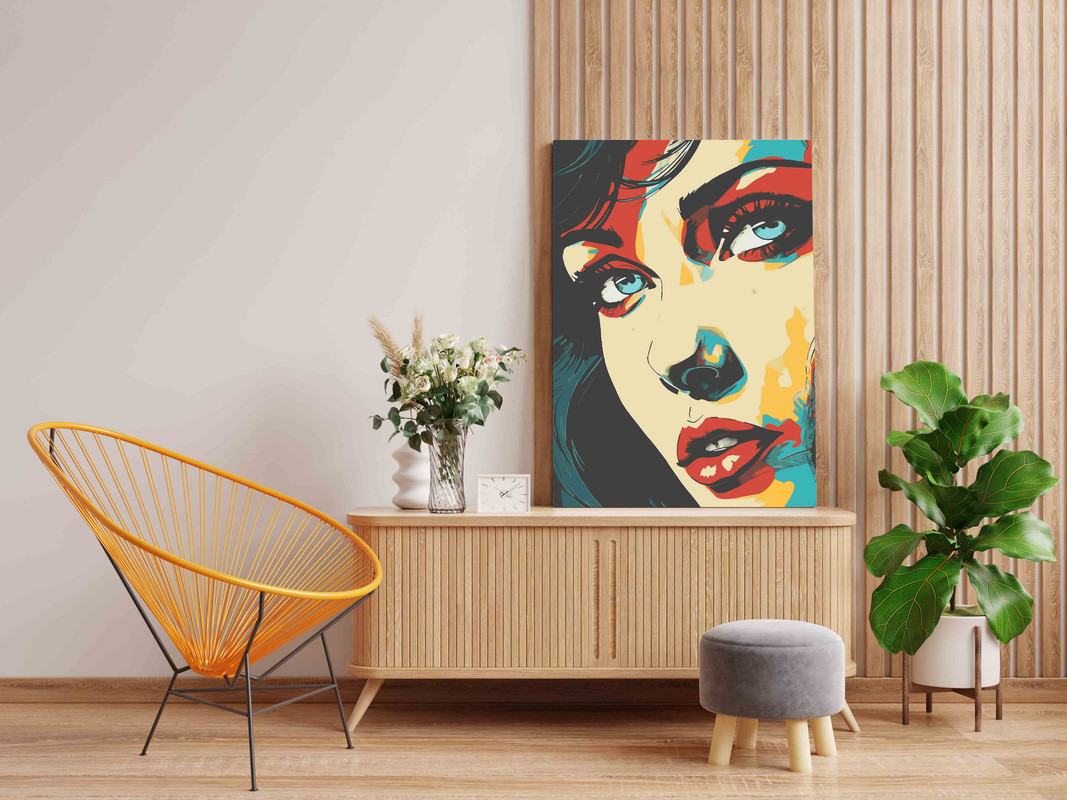 Beautiful Girl Abstract Paint by Numbers Kit - Image 2