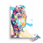 Cat Abstract Standing Paint by Numbers Kit