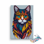 Cat Face Abstract Paint by Numbers Kit