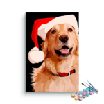 Christmas Cute Dog Paint by Numbers Kit