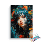 Colorful Cute girl Paint by Numbers Kit