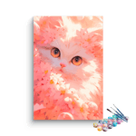 Cute Pink Cat Paint by Numbers Kit