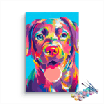 Dog Abstract Paint by Numbers Kit