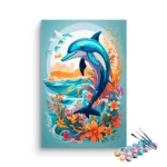 Dolphin & the sea Paint by Numbers Kit