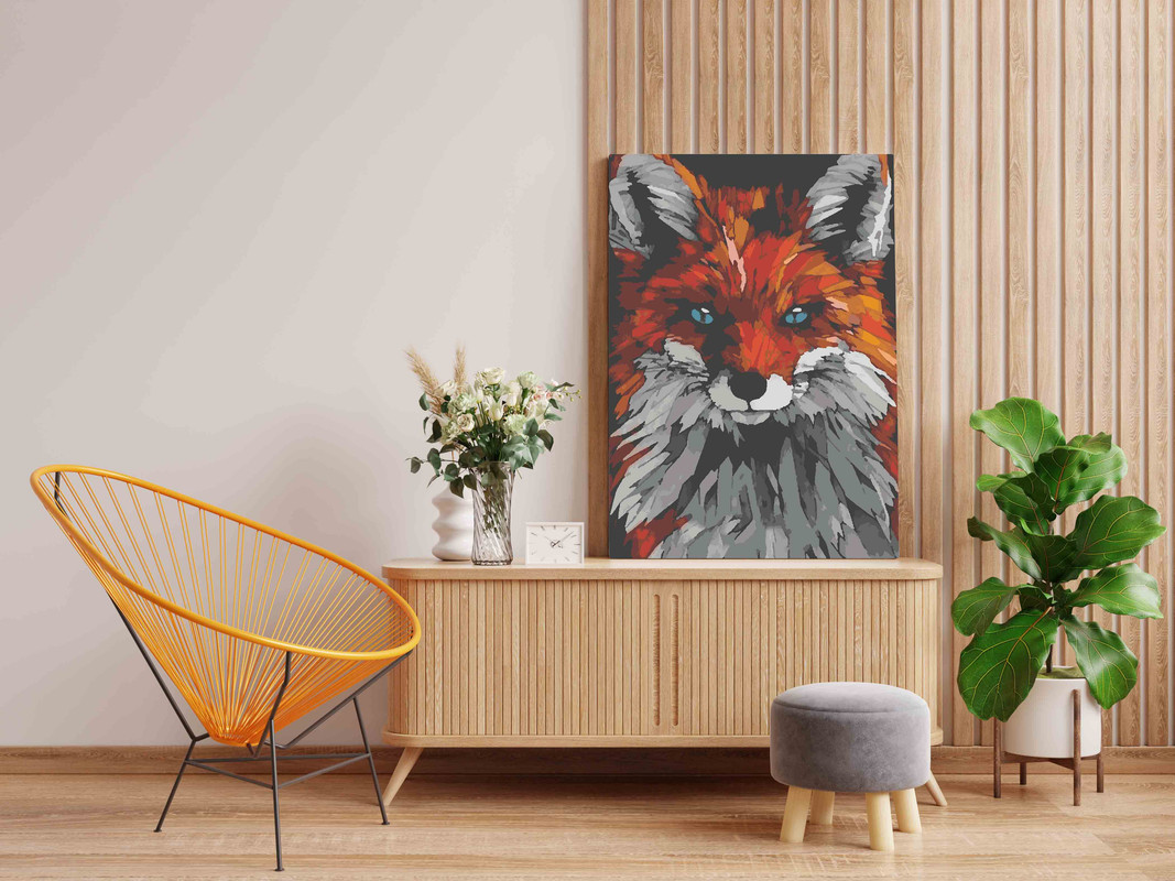 Fox Abstract Paint by Numbers Kit - Image 2