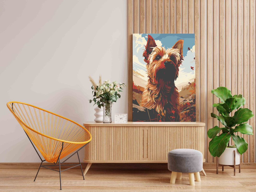 Hairy-dog Paint by Numbers Kit - Image 2