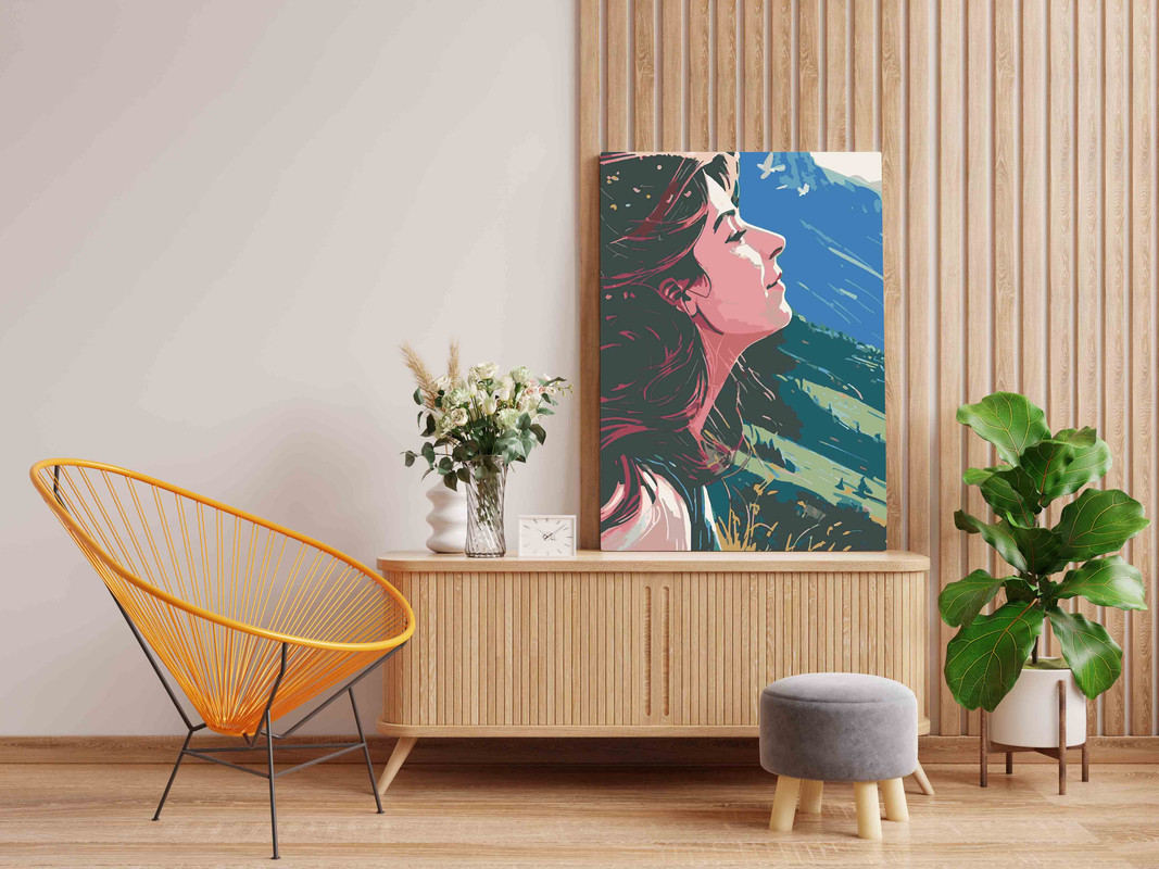 Happy Girl Paint by Numbers Kit - Image 2