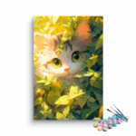 Kitten in greenery Paint by Numbers Kit