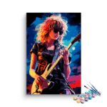 Girl Playing guitar Paint by Numbers Kit