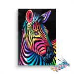 Zebra Abstract Paint by Numbers Kit