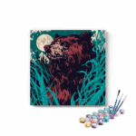 Bear in night Paint by Numbers Kit