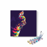 Cat Abstract painting Paint by Numbers Kit