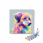 Colorful Innocent Dog Paint by Numbers Kit