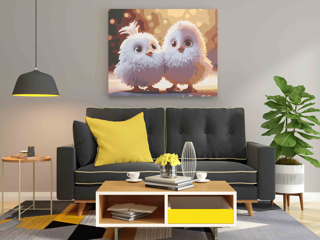 Cute little birds Paint by Numbers Kit - Image 2