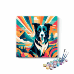 Dog Abstract Scenery Paint by Numbers Kit