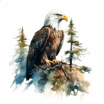Eagle Sitting Paint by Numbers Kit