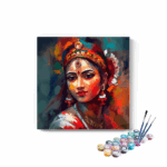 Holi celebrating Girl Paint by Numbers Kit