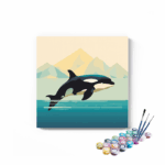 Fish Jumping in Sea Paint by Numbers Kit