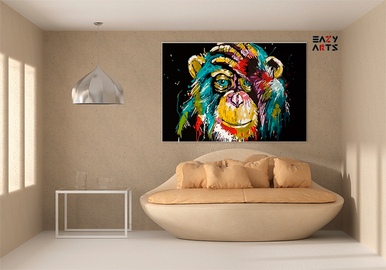 Vibrant Expression Monkey Paint by Numbers Kit - Image 2