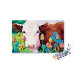 Colorful Cow in Meadow Paint by Numbers Kit