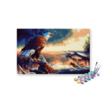Majestic Eagle by the Lake Paint by Numbers Kit
