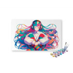 Dreamy Rainbow Girl Listening to Music Painting Kit