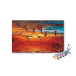 Flying Geese Over Sunset Lake Painting Kit