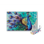 Peacock in Bloom Paint by Numbers Kit