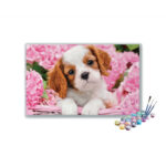 Puppy in Pink Paint-by-Number Kit