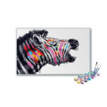 Roaring Colors: Zebra Expression Paint by Number Kit